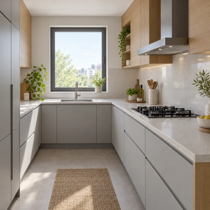 Urbanrise BK Halli kitchen with a window and quartz counter, indicative interior Urbanrise BK Halli kitchen with a window and quartz counter, indicative interior